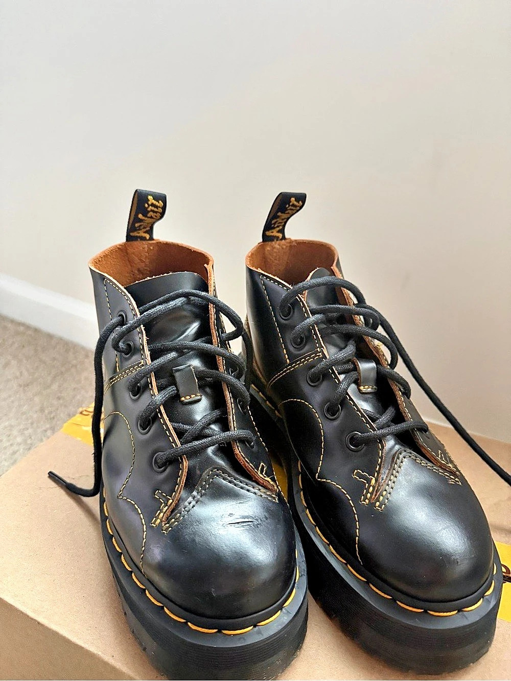Dr. Martens Jadon Platform Combat Boots Black US M 4, US L 5, EU 36
